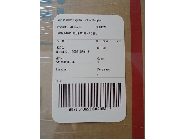 Warmtepompboiler ariston nuos plus wifi 250 - afbeelding 3 van  3