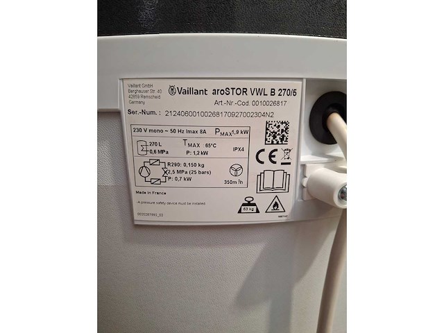 Warmtepompboiler arostor - afbeelding 3 van  3