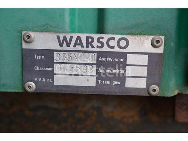Warsco 385x240 bouwtrailer - afbeelding 13 van  25