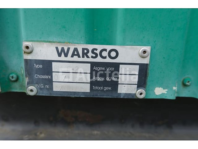 Warsco bw 6-2 bouwtrailer - afbeelding 17 van  31