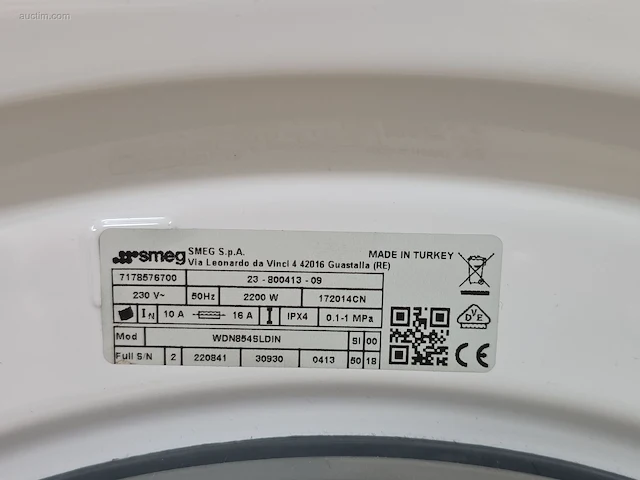 Was/droog combinatie smeg wdn854sldin - afbeelding 8 van  9