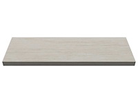 Waskom, dubbele + plank travertine 120 cm - afbeelding 1 van  2