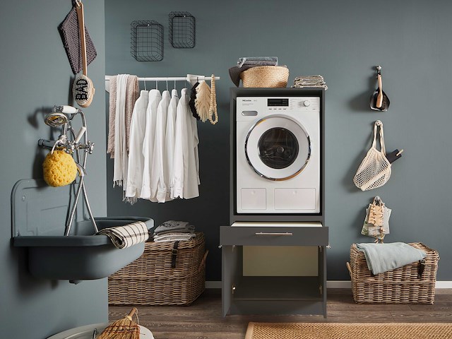 Wasmachinekast laundreezy | 68 x 68 x 162 cm | antraciet - afbeelding 7 van  7