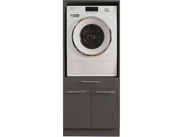 Wasmachinekast laundreezy | 68 x 68 x 162 cm | antraciet - afbeelding 5 van  7
