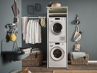 Wasmachinekast laundreezy 68 x 68 x 200 cm - wit - afbeelding 1 van  7