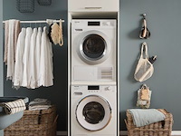 Wasmachinekast laundreezy 68 x 68 x 200 cm - wit - afbeelding 3 van  7