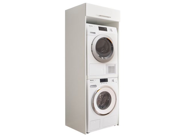 Wasmachinekast laundreezy 68 x 68 x 200 cm - wit - afbeelding 4 van  7