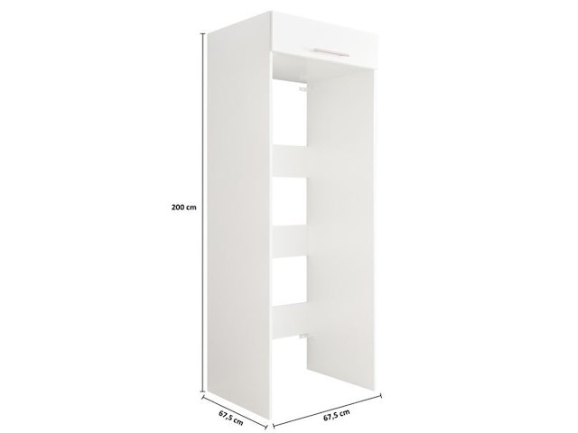 Wasmachinekast laundreezy 68 x 68 x 200 cm - wit - afbeelding 6 van  7