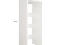Wasmachinekast laundreezy 68 x 68 x 200 cm - wit - afbeelding 6 van  7