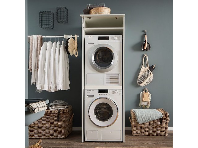 Wasmachinekast laundreezy 68 x 68 x 200 cm - wit - afbeelding 7 van  7