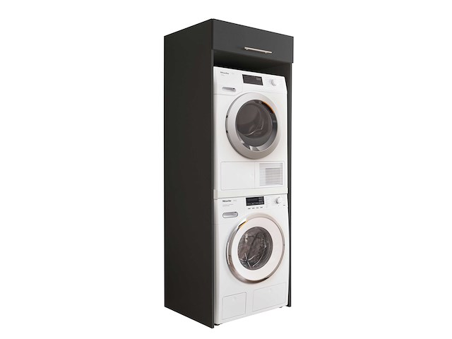 Wasmachinekast laundreezy | 68 x 68 x 200 cm | antraciet - afbeelding 6 van  7