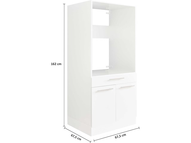 Wasmachinekast laundreezy in wit 68 x 68 x 162 cm - afbeelding 7 van  7