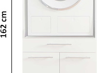 Wasmachinekast laundreezy in wit 68 x 68 x 162 cm - afbeelding 3 van  7