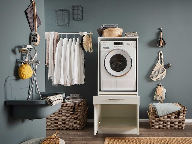 Wasmachinekast laundreezy in wit 68 x 68 x 162 cm - afbeelding 6 van  7