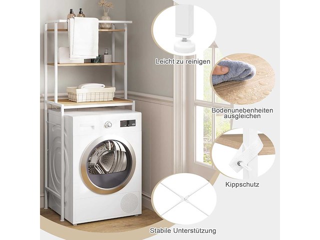 Wasmachinekast, toiletbovenkast, 3 niveaus - afbeelding 5 van  5