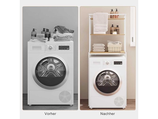 Wasmachinekast, toiletbovenkast, 3 niveaus - afbeelding 6 van  8
