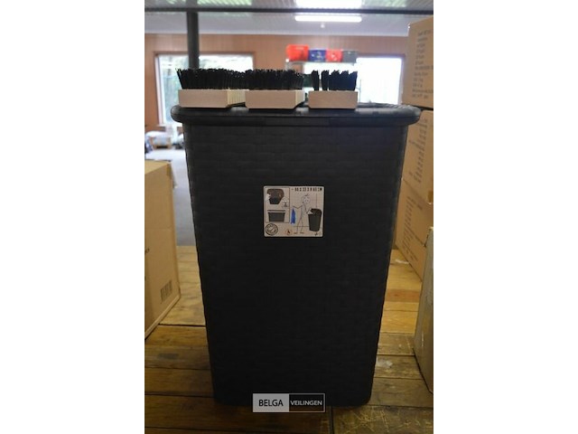 Wasmand 44x30x60cm met 3 borstels - afbeelding 1 van  3