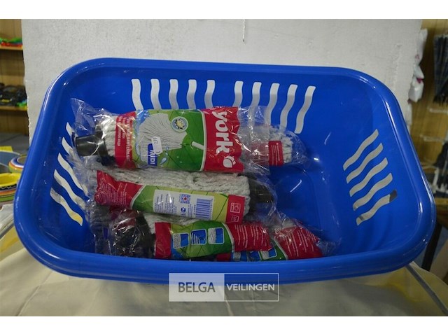 Wasmand met 7 vervangmoppen york - afbeelding 1 van  3