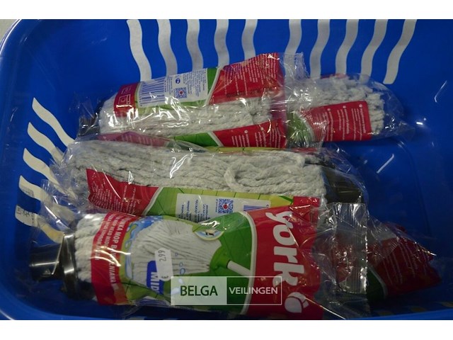 Wasmand met 7 vervangmoppen york - afbeelding 3 van  3