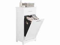Wasmandkast, badkamerkast met wasmand - afbeelding 3 van  5