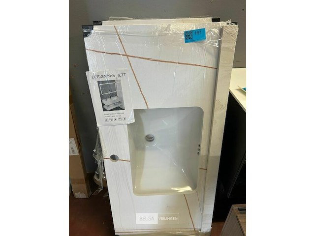 Wastafel met legger - combi - wit - 100 cm - afbeelding 2 van  3