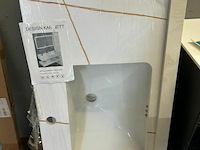 Wastafel met legger - combi - wit - 100 cm - afbeelding 2 van  3