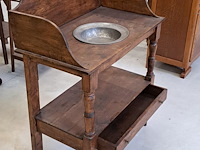 Wastafel met tinnen kom - afbeelding 2 van  2