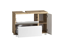 Wastafelkast varese | 85 x 47 x 56 cm | wotan oak / white - afbeelding 7 van  8