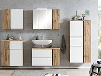 Wastafelkast varese | 85 x 47 x 56 cm | wotan oak / white - afbeelding 8 van  8
