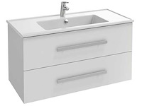 Wastafelmeubel 100 cm - 2 laden, chromen handvat, eb2306 - afbeelding 2 van  4