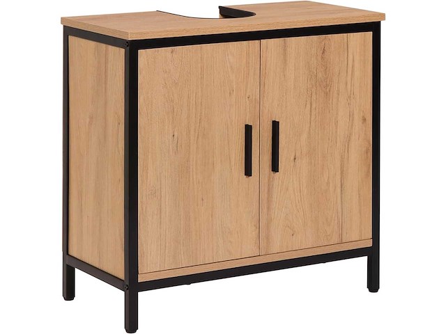 Wastafelmeubel 60x30x60 cm, met in hoogte verstelbare scheidingswand - afbeelding 2 van  4
