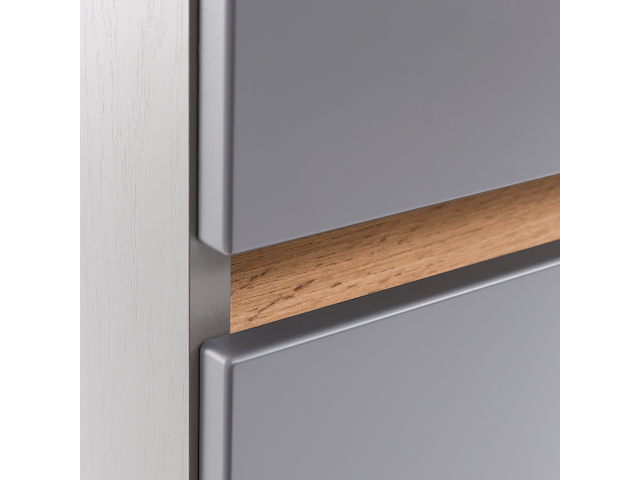Wastafelmeubel vikas 101cm 2 lades - antraciet/eik - afbeelding 7 van  12