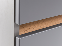 Wastafelmeubel vikas 101cm 2 lades - antraciet/eik - afbeelding 7 van  12