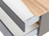Wastafelmeubel vikas 101cm 2 lades - antraciet/eik - afbeelding 8 van  12