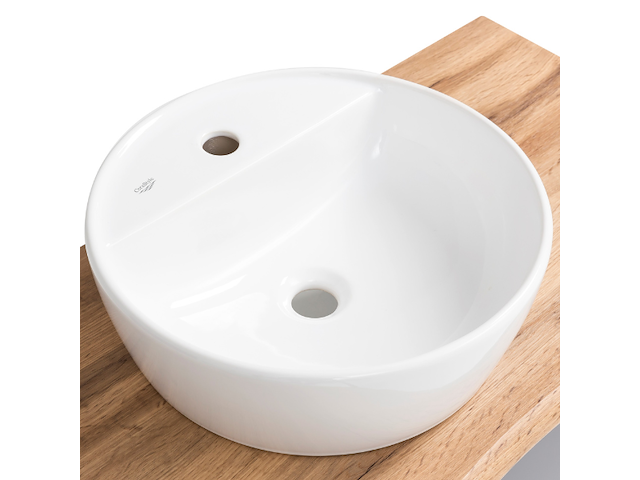 Wastafelmeubel vikas 101cm 2 lades - antraciet/eik - afbeelding 9 van  12