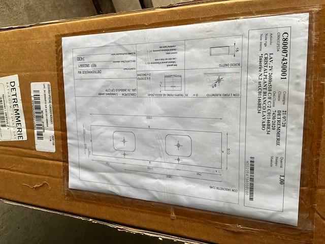 Wastafeltablet in solidstone detremmerie architect 260cm - afbeelding 5 van  5