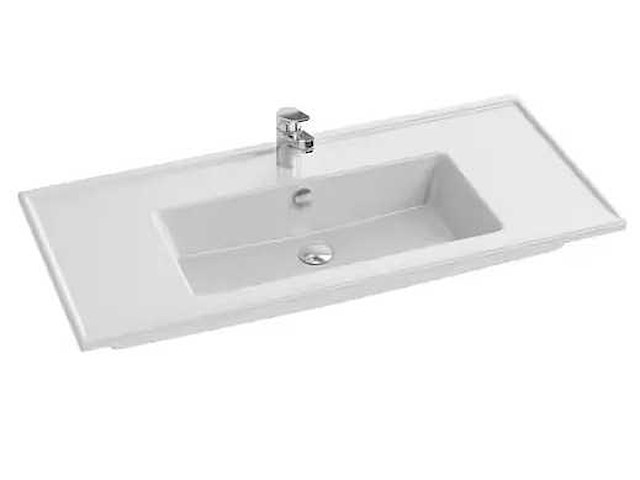 Wastafeltop 101x46cm slijpsteen wit - jacob delafon - afbeelding 1 van  5