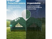 Waterdicht en uv-beschermd tuinprieel, 3x6m pop-up tent met 6 zijmuren, verstelbare hoogte, met draagtas, groen - afbeelding 3 van  9