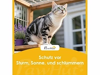 Waterdicht kattenhuis met schuifdak, afneembare ingang voor 1-2 katten tot 12 kg 85x55x70 cm lichtgrijs - afbeelding 5 van  5