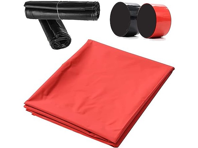 Waterdicht latex laken 200x220 rood - afbeelding 1 van  3