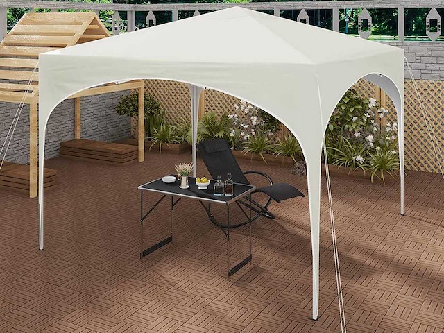 Waterdicht pop-up prieel, zonbescherming, oxford, metalen frame 3x3 m - afbeelding 1 van  10