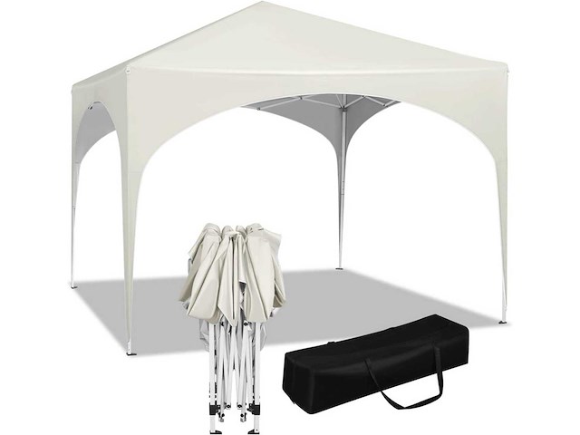 Waterdicht pop-up prieel, zonbescherming, oxford, metalen frame 3x3 m - afbeelding 4 van  10