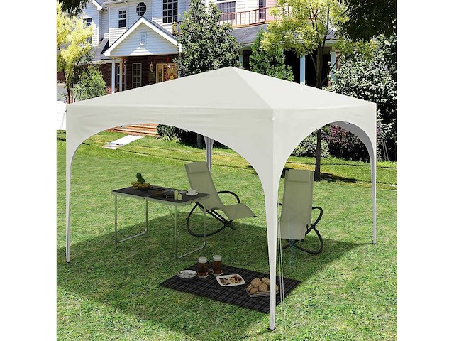 Waterdicht pop-up prieel, zonbescherming, oxford, metalen frame 3x3 m - afbeelding 7 van  10