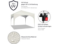 Waterdicht pop-up prieel, zonbescherming, oxford, metalen frame 3x3 m - afbeelding 8 van  10