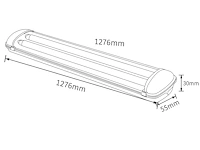 Waterdichte dubbele tl-armatuur – 65w – ip65 – master (40 stuks) - afbeelding 6 van  6