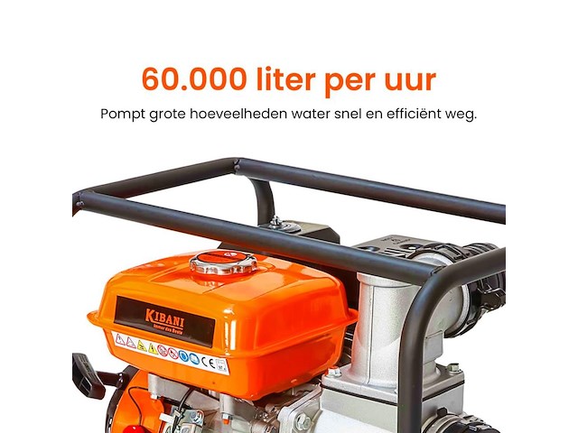 Waterpomp met benzine motor 60m3/uur - afbeelding 3 van  8