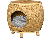 Waterrotan kattenhuis, wasbaar kussen - afbeelding 2 van  4