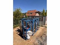 Watertank inox 5000l met benzine honda pomp wt20 - bouwwater tank 5000l