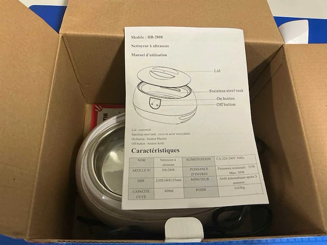 Watshome hb2808 ultrasone sieradenreiniger - afbeelding 3 van  4