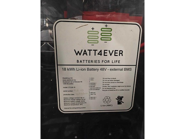 Watt4ever - model c batterij met emus cmu 18kwh - 48v - batterij (11x) - afbeelding 4 van  4